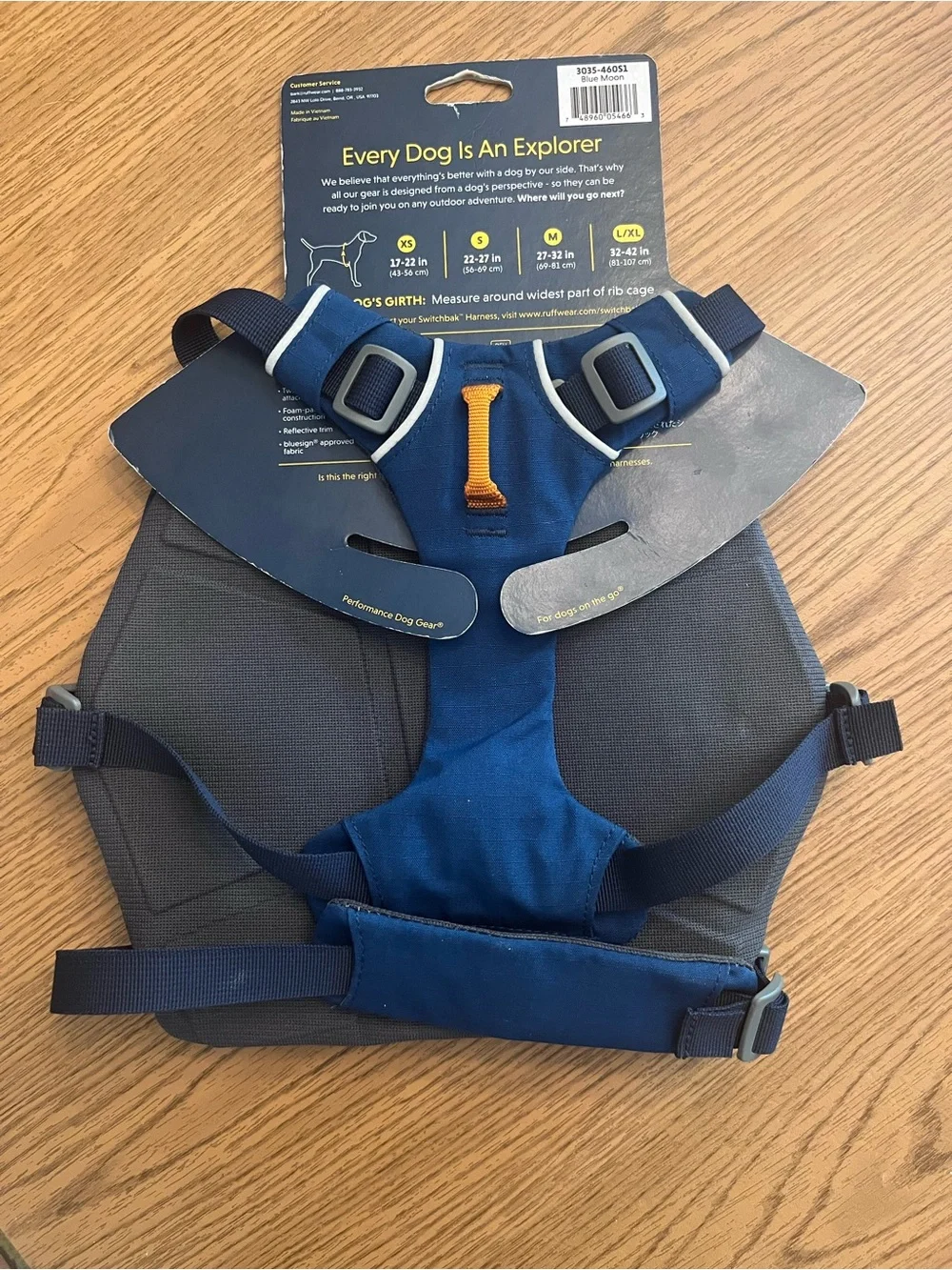 Ruffwear Switchbak Dog Harness XS in Blue Moon NWT